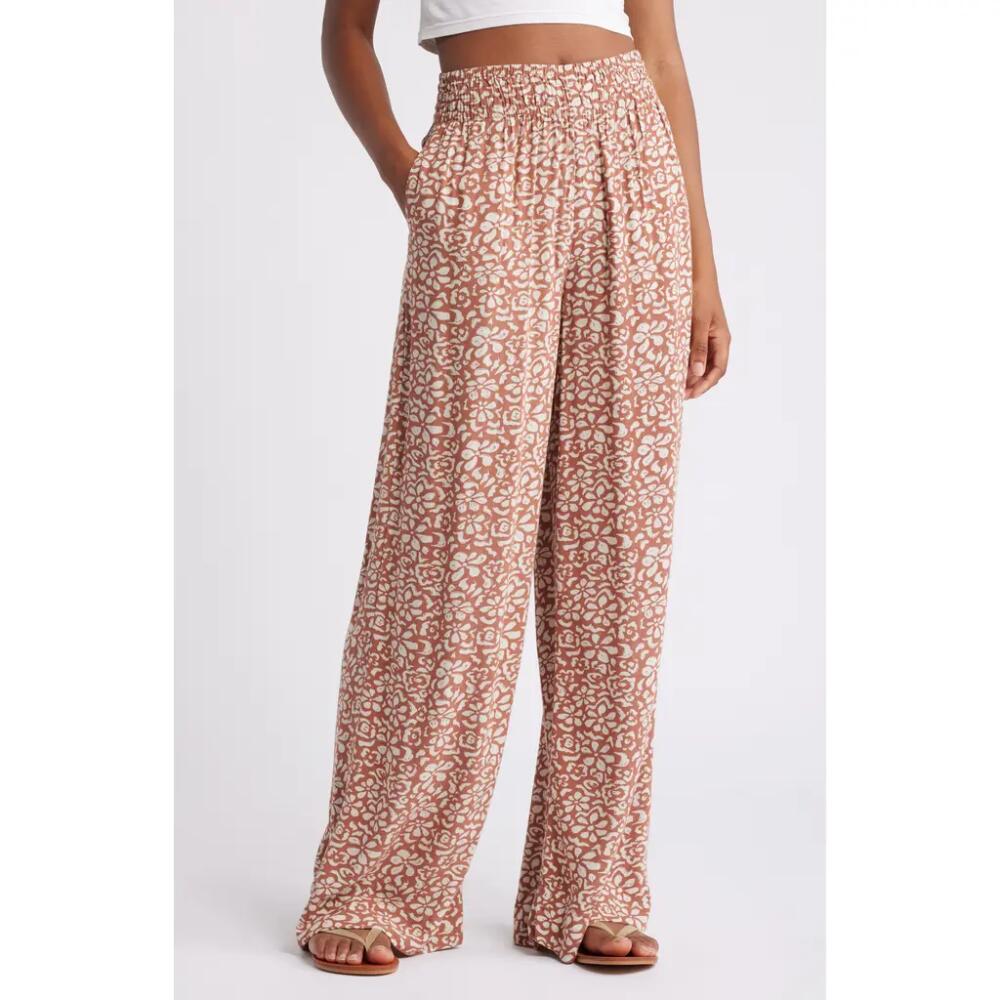 Roxy Forever and a Day Wide Leg Pants in Russet Free Fallin Floral Cover