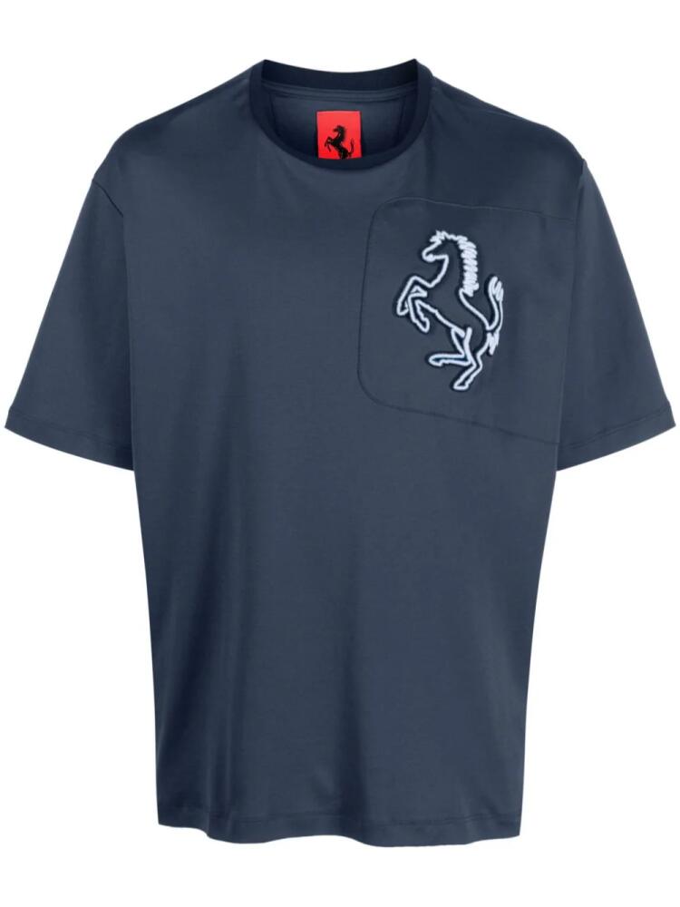 Ferrari Prancing Horse cotton T-shirt - Blue Cover