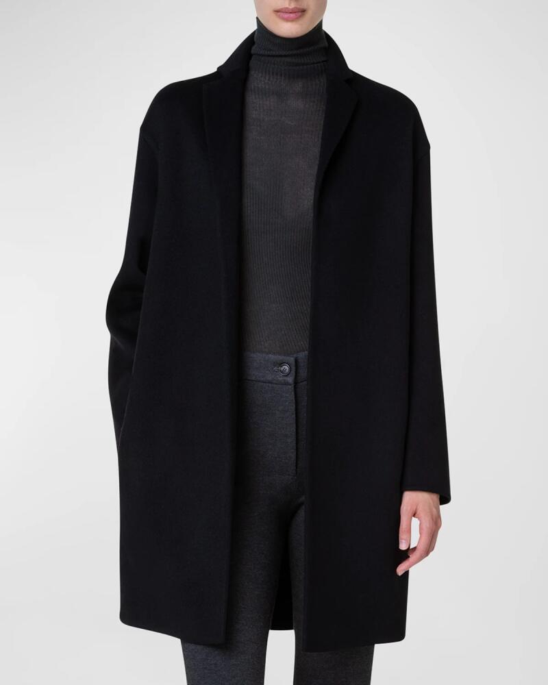 Akris Mae Brushed Cashmere Coat Cover