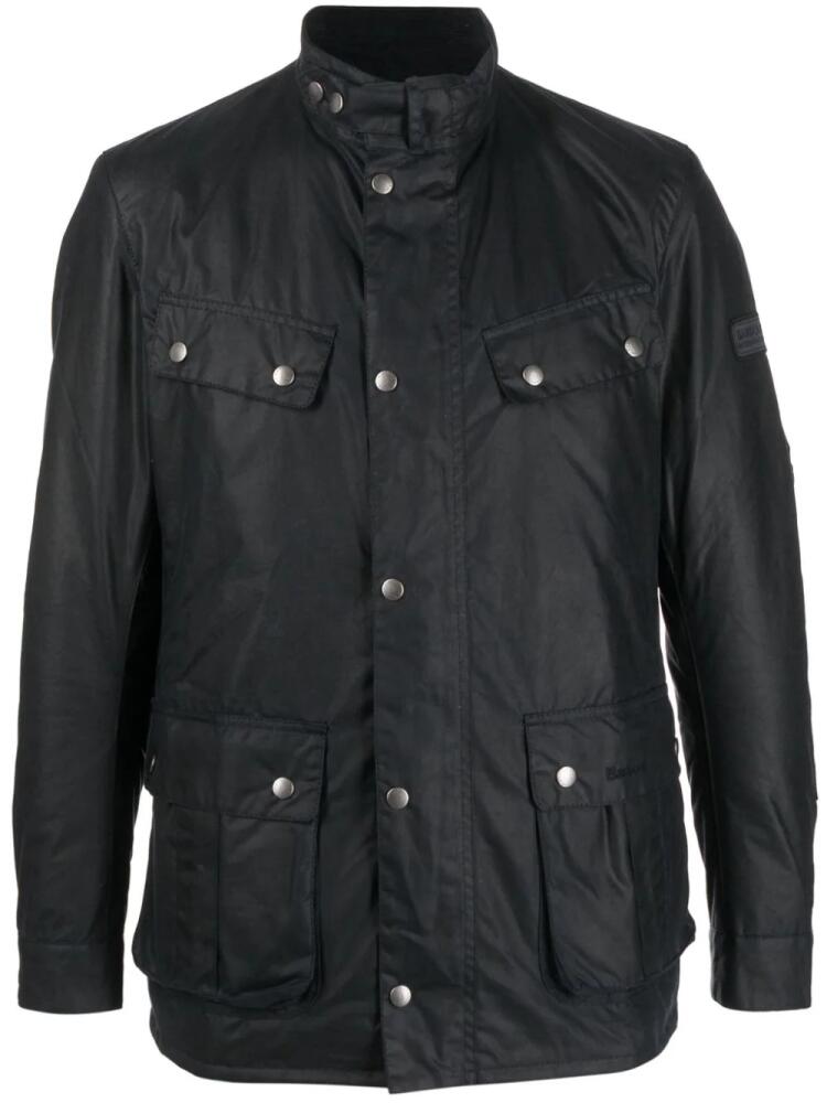 Barbour International Dude Waxed military jacket - Blue Cover