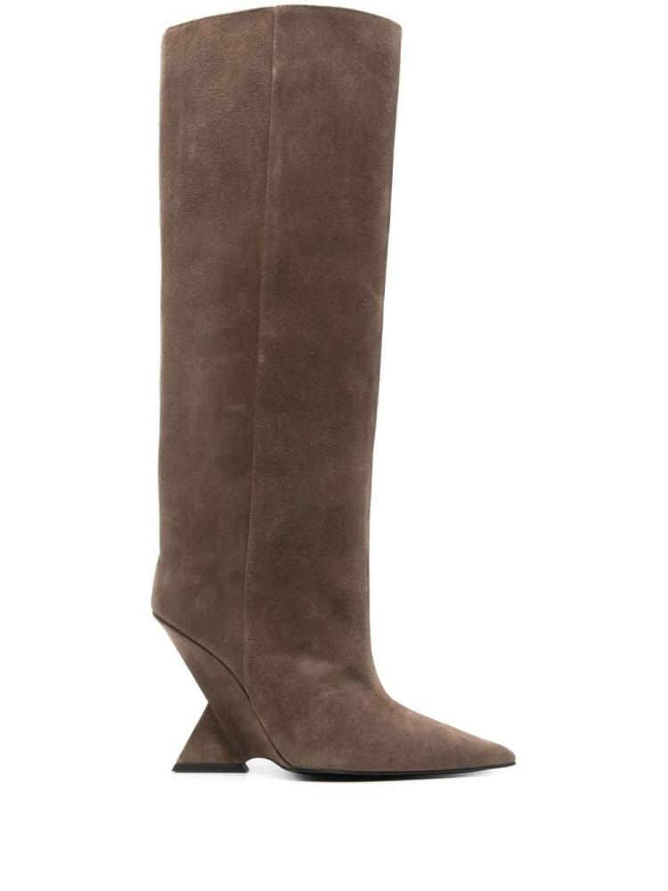 The Attico Cheope 105mm suede boots - Brown Cover