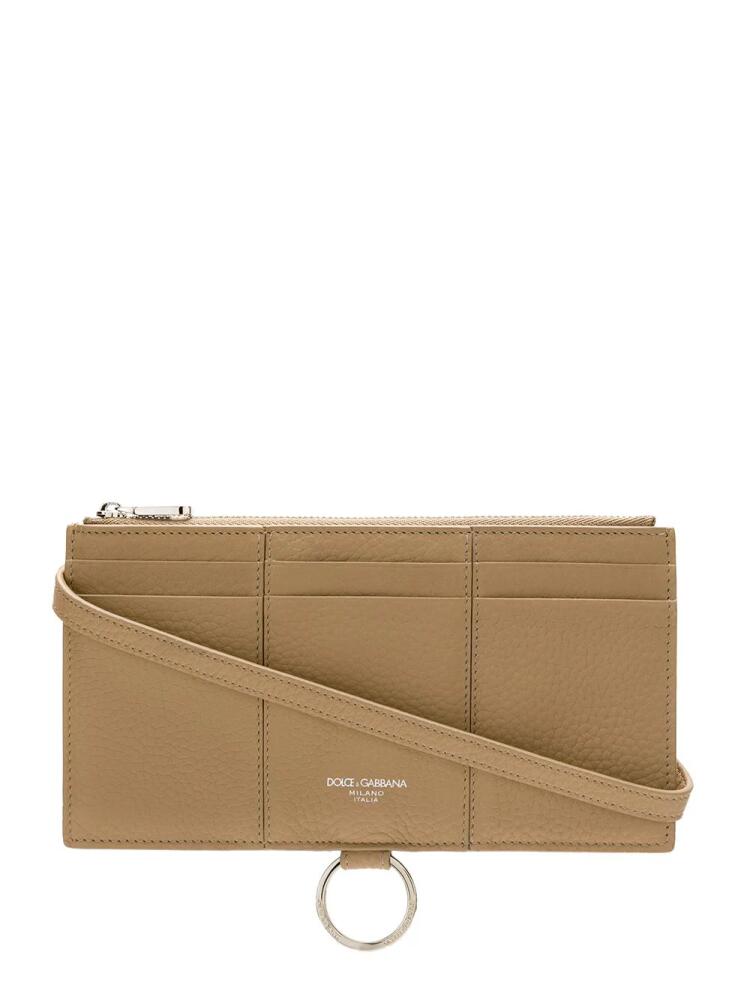 Dolce & Gabbana large leather card holder - Neutrals Cover