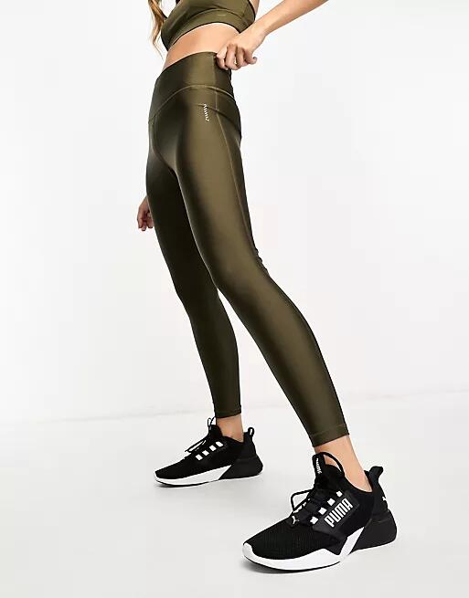 PUMA Training Ultra heavyweight leggings in Khaki-Gray Cover