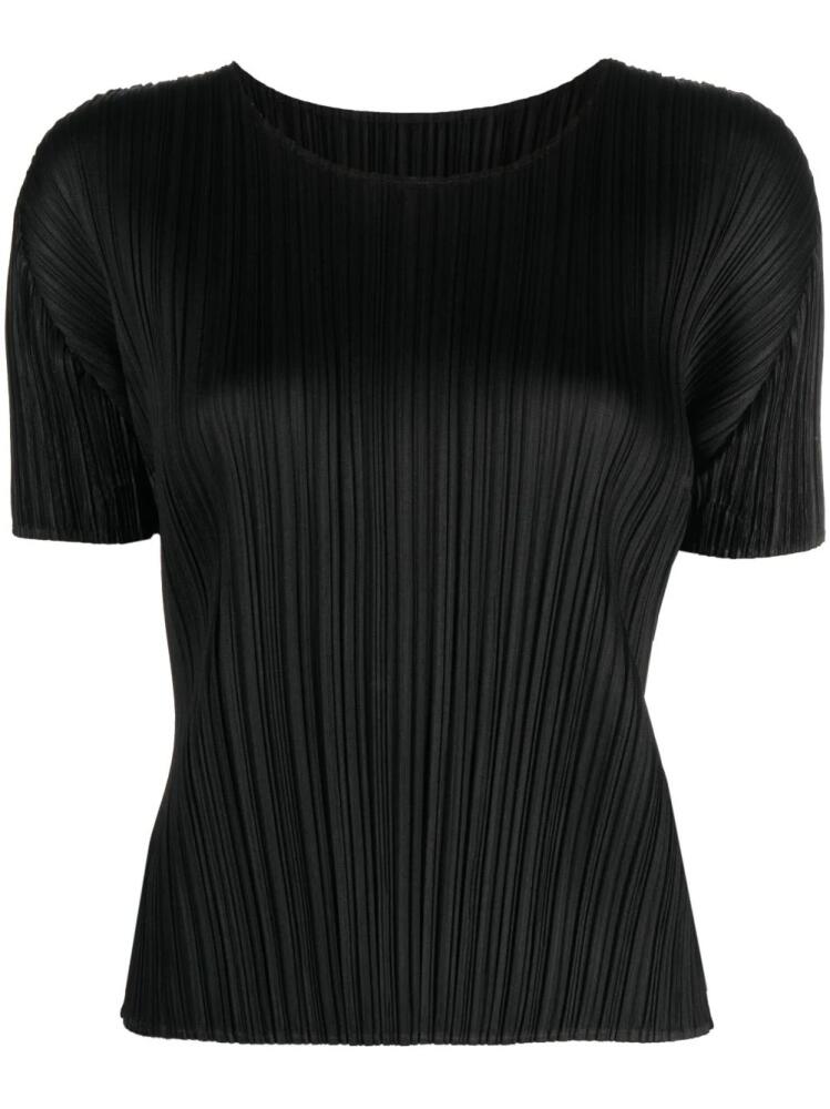 Pleats Please Issey Miyake plissé short-sleeve T-shirt - Black Cover