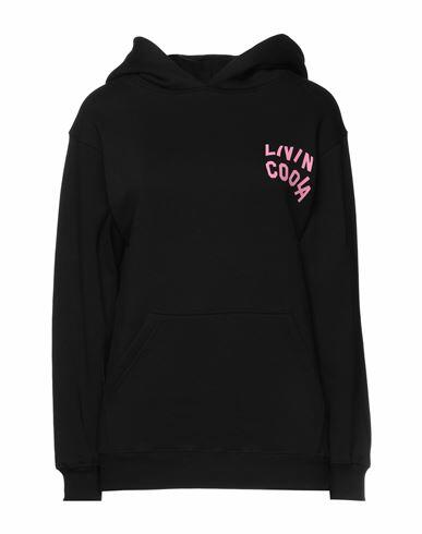 Livincool Woman Sweatshirt Black Cotton Cover