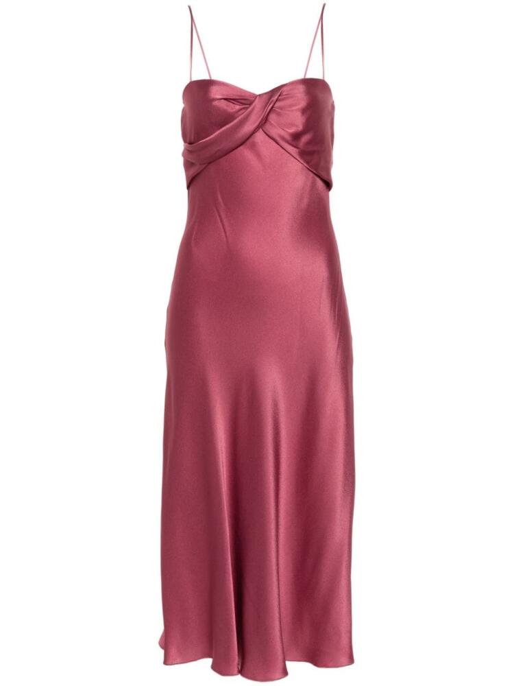 Alberta Ferretti satin midi dress - Pink Cover