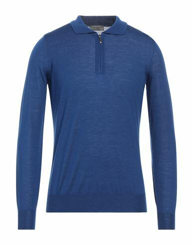 Ferrante Man Sweater Blue Merino Wool Cover