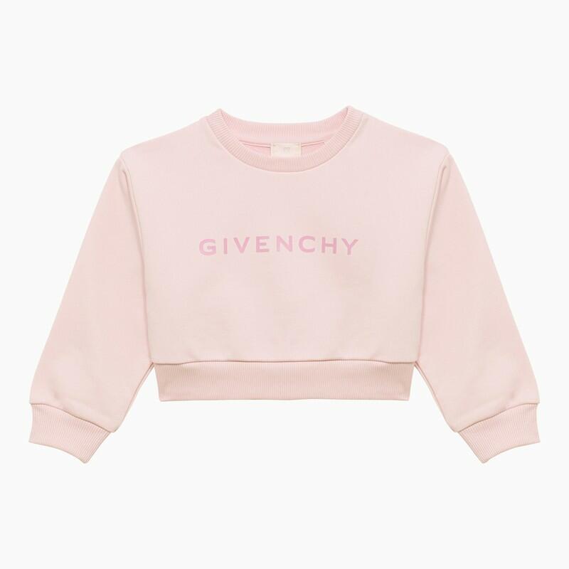 Givenchy Pink cotton blend cropped sweatshirt with logo Cover