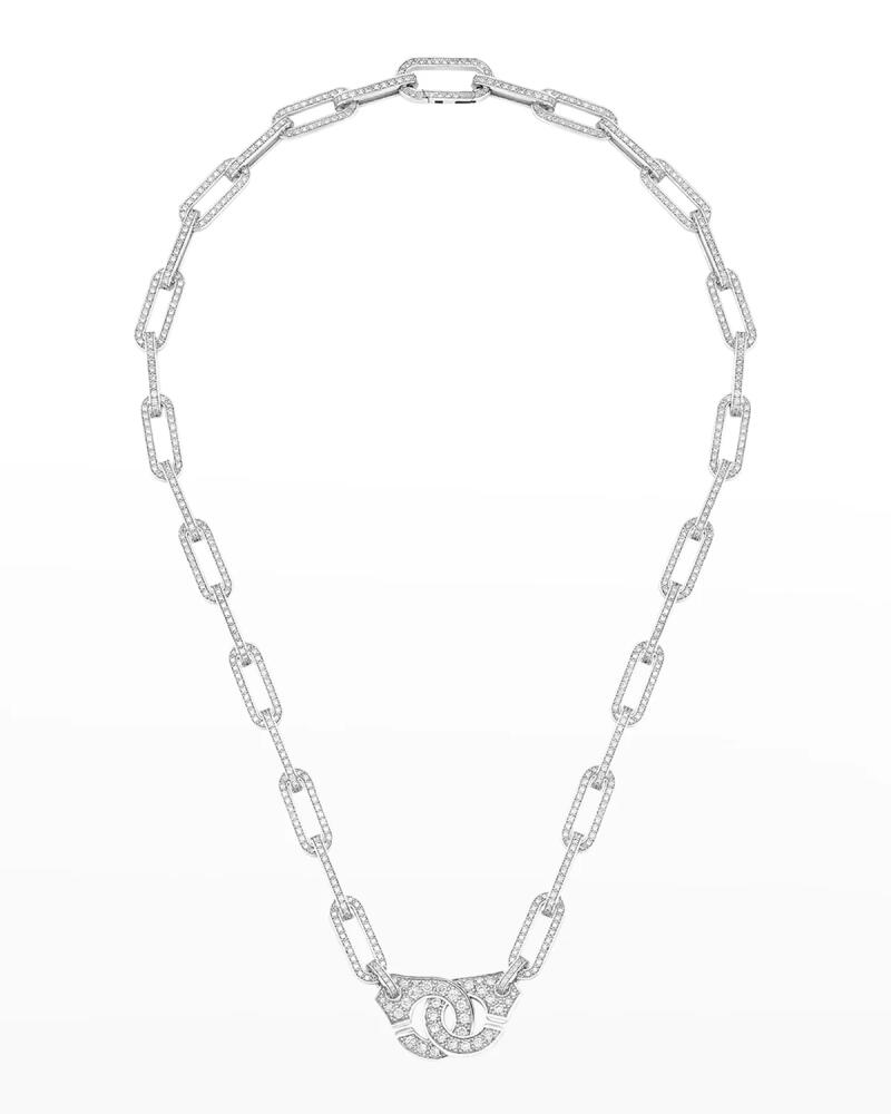 DINH VAN White Gold R15 Menot Full Pave Necklace Cover