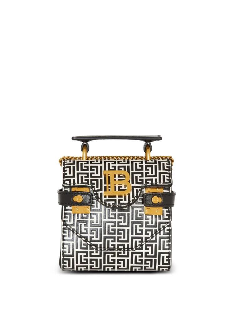 Balmain mini B-Buzz 12 monogram tote bag - Black Cover