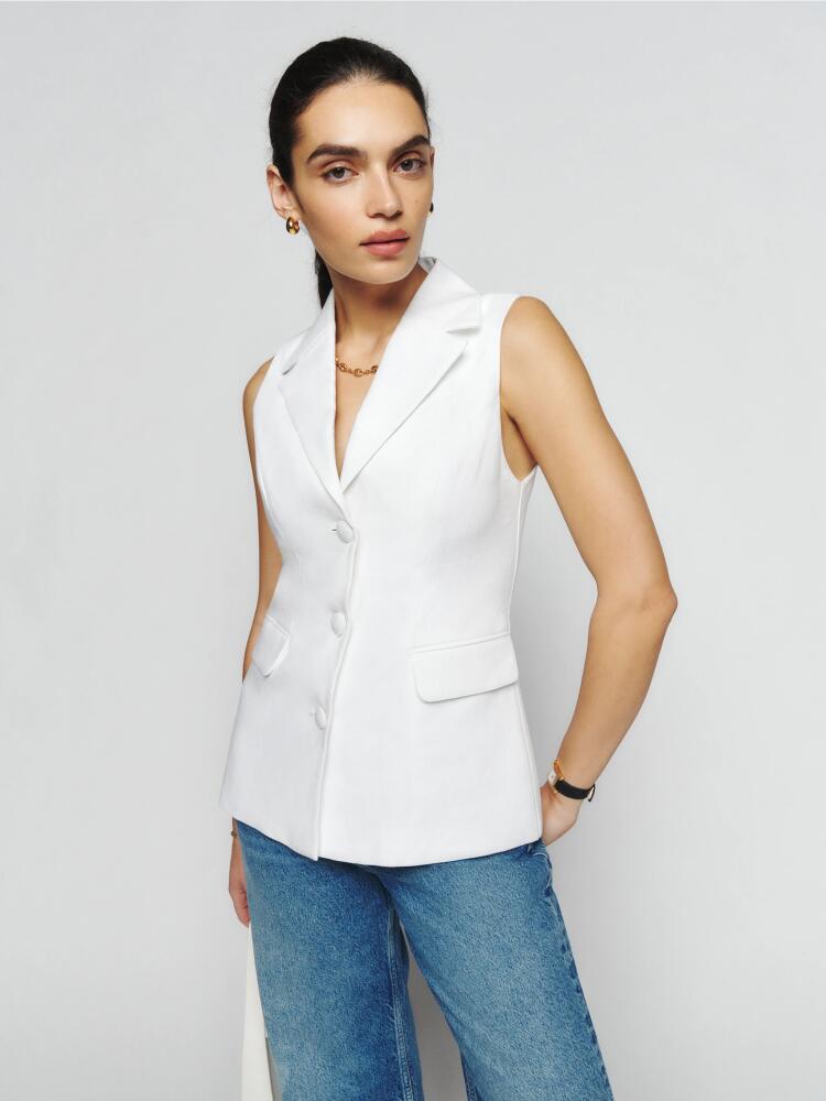 Reformation Billie Linen Vest Cover