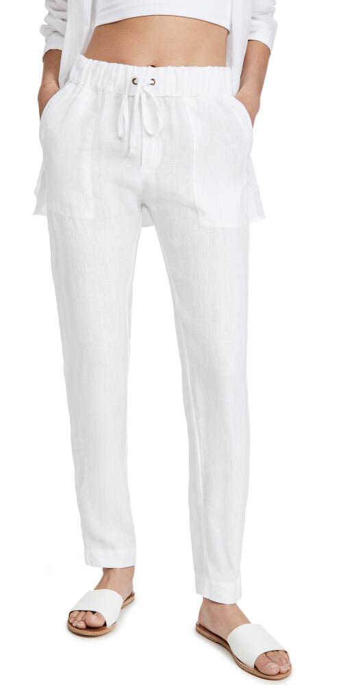 Enza Costa Linen Easy Pants White Cover