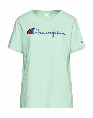 Champion Woman T-shirt Light green Cotton Cover