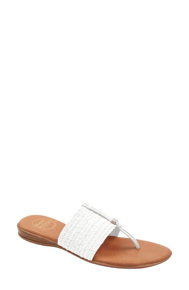 André Assous Nice Featherweight Woven Flip Flop in White Cover