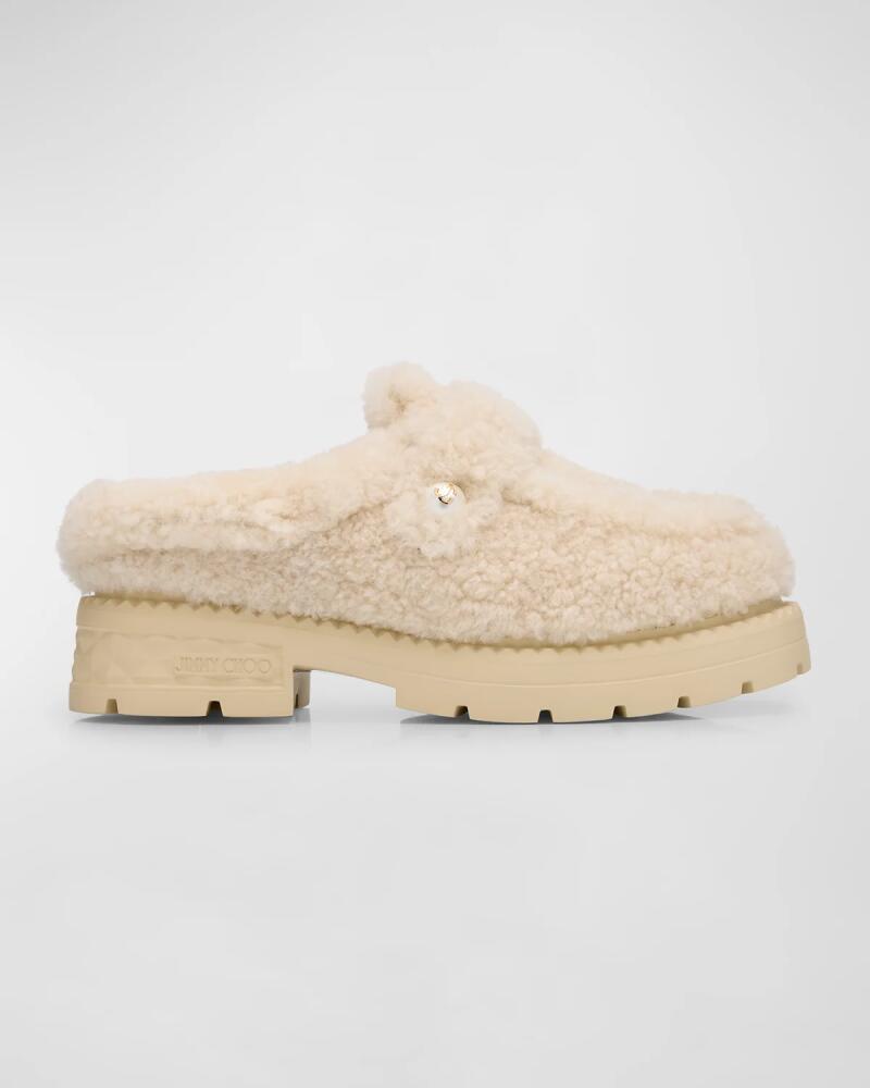 Jimmy Choo Shea Shearling Loafer Mules Cover