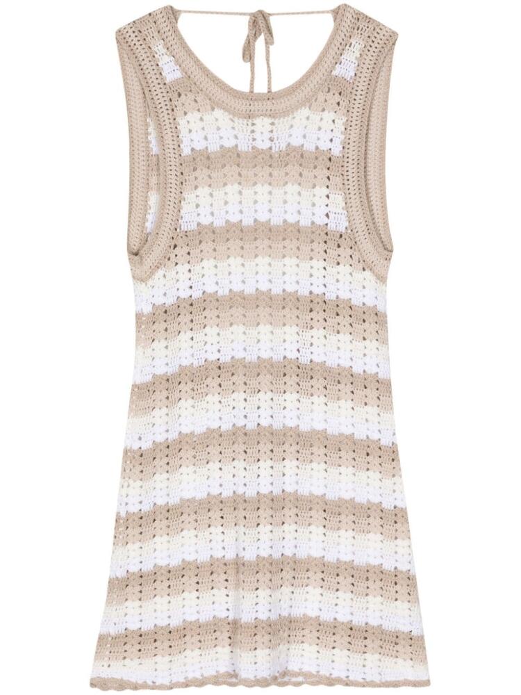 The Upside Bungalow Sienna crochet-knit dress - Neutrals Cover