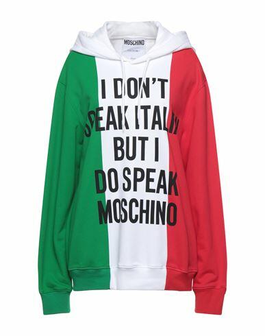 Moschino Woman Sweatshirt White Cotton Cover