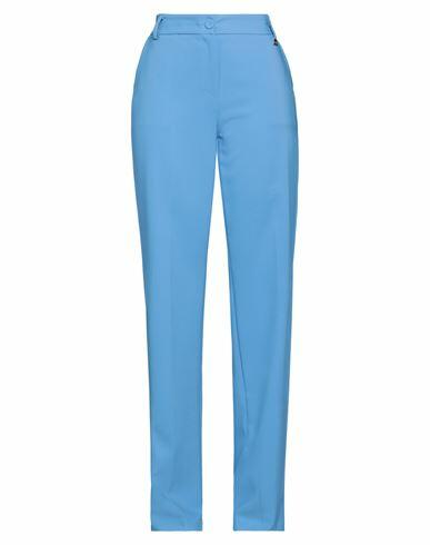 Mdm Mademoiselle Du Monde Woman Pants Azure Polyester, Elastane Cover