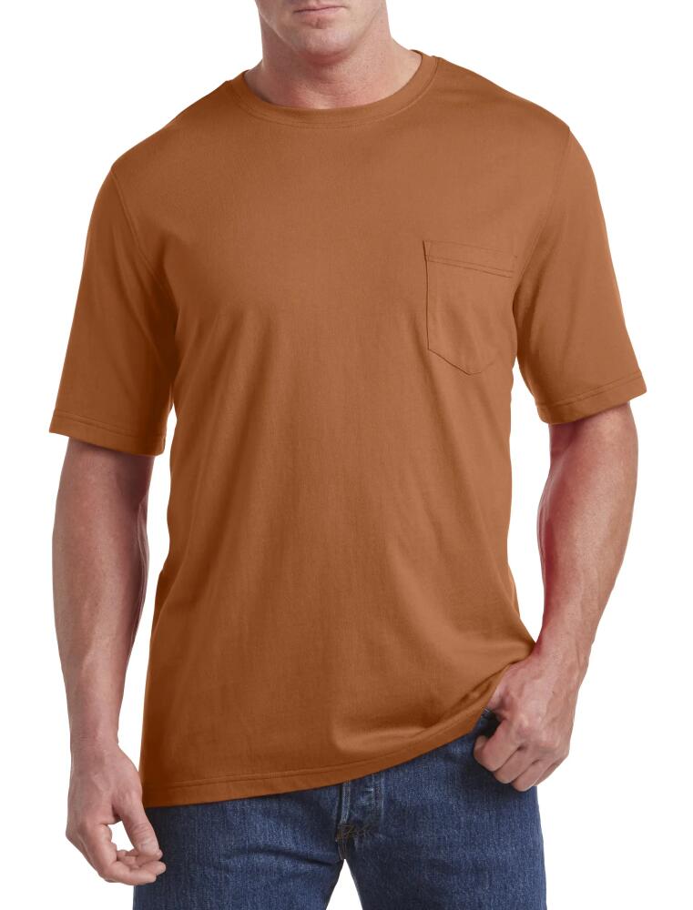 Harbor Bay by DXL Moisture-Wicking Pocket T-Shirt in Orange Heather Cover