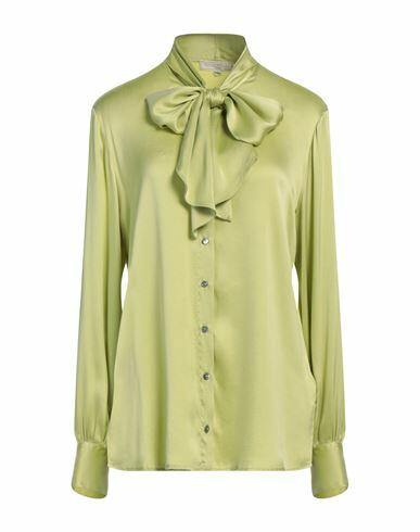 Antonelli Woman Shirt Acid green Silk, Lycra Cover