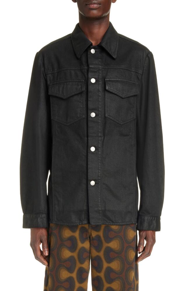 Dries Van Noten Valashe Nonstretch Denim Shirt Jacket in Black Cover