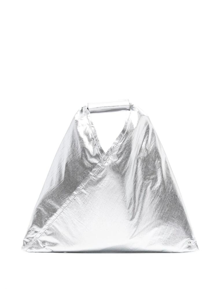 MM6 Maison Margiela mini Japanese metallic tote bag - Grey Cover