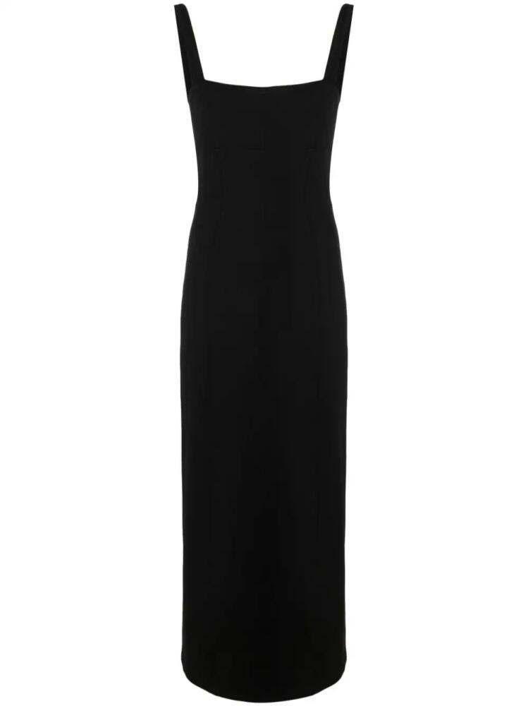 Helmut Lang cut-out sweetheart-neck maxi dress - Black Cover