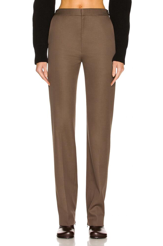 Bottega Veneta Grain De Poudre Stretch Trouser in Brown Cover