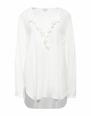 Her Shirt Her Dress Woman Top Off white Viscose, Silk Cover