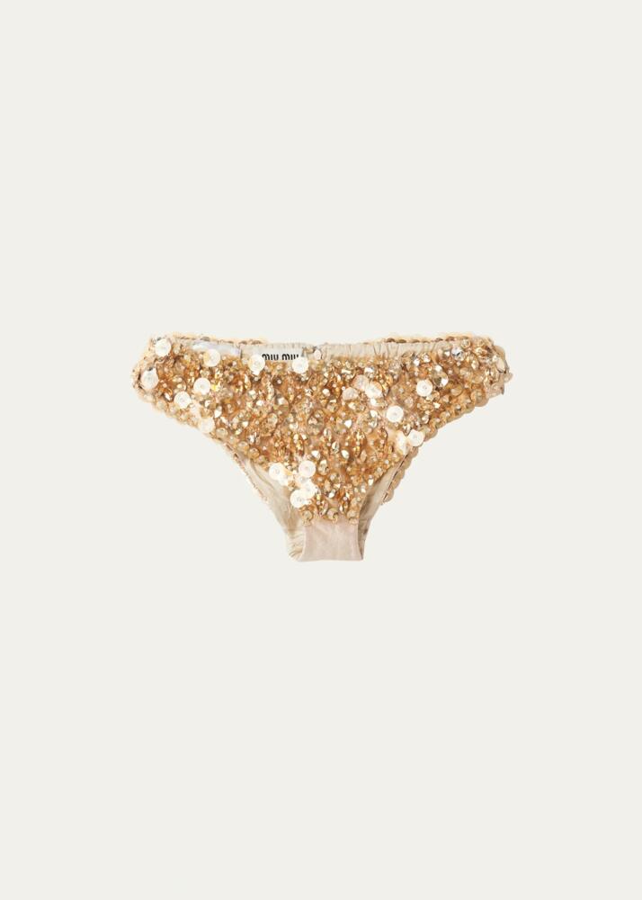 Miu Miu Sequined Silk Briefs Cover