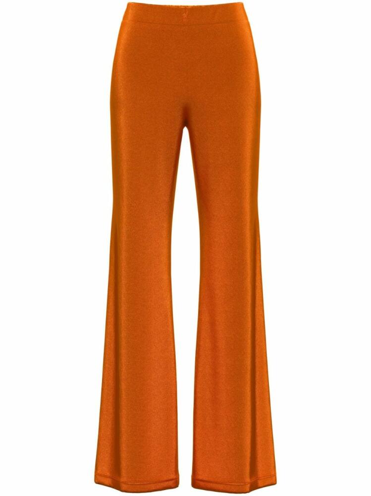 Margherita MACCAPANI Easy laminated wide-leg trousers - Orange Cover