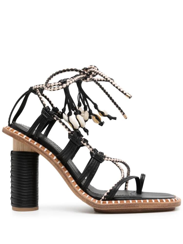 Ulla Johnson Cora seashell heeled sandals - Black Cover