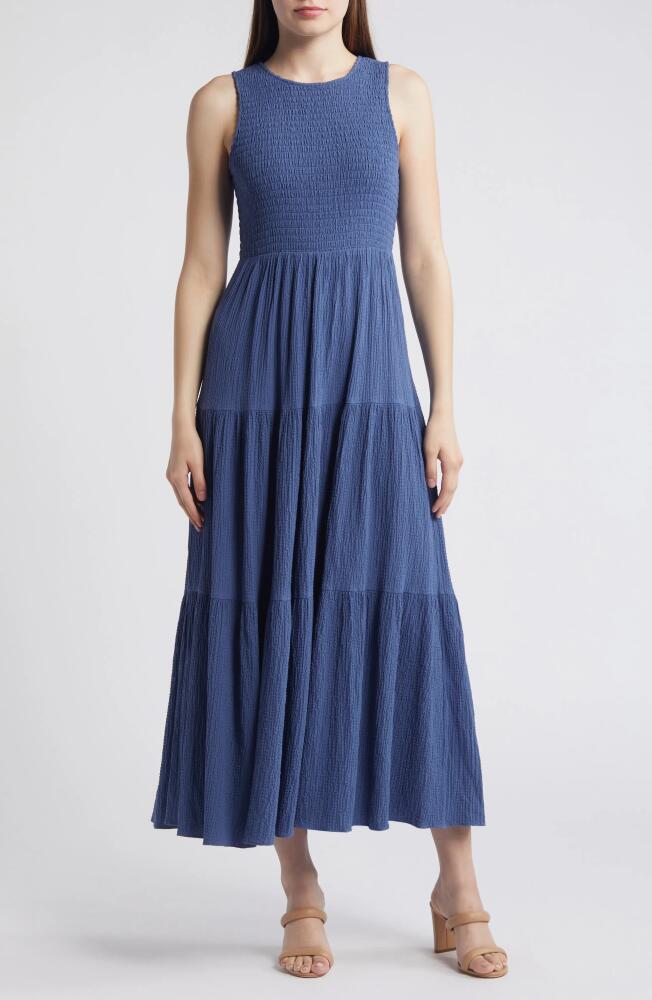 Anne Klein Sleeveless Tiered Maxi Dress in Blue Jay Cover