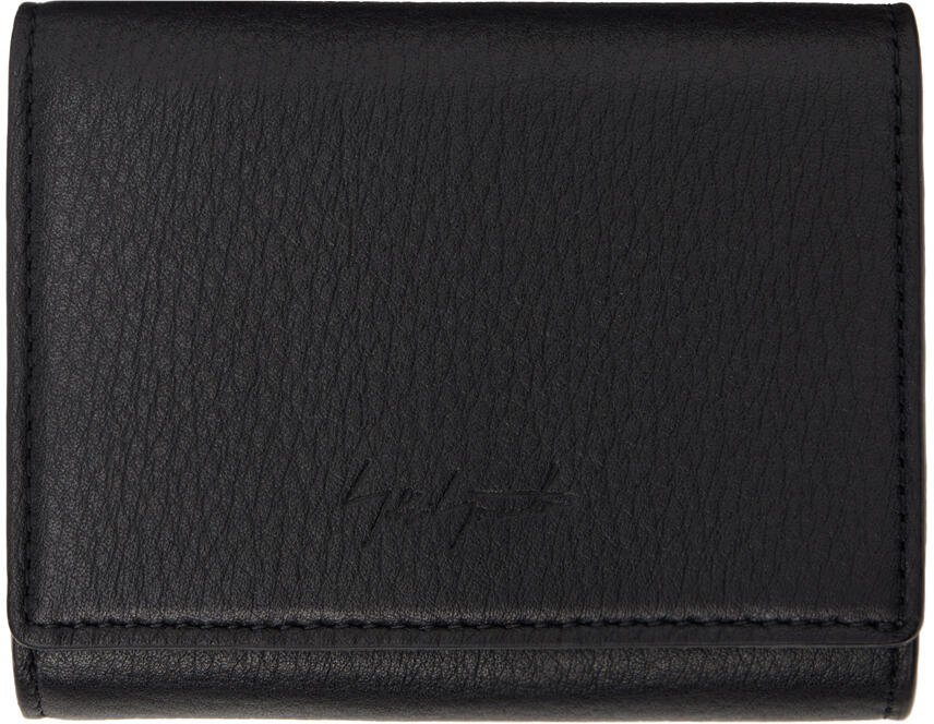 YOHJI YAMAMOTO Black discord Trifold Wallet Cover