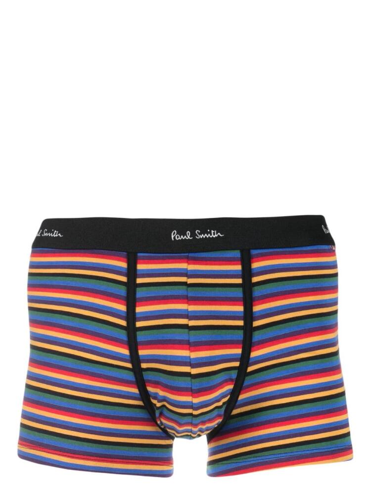 Paul Smith stripe-print logo-waistband boxers - Black Cover