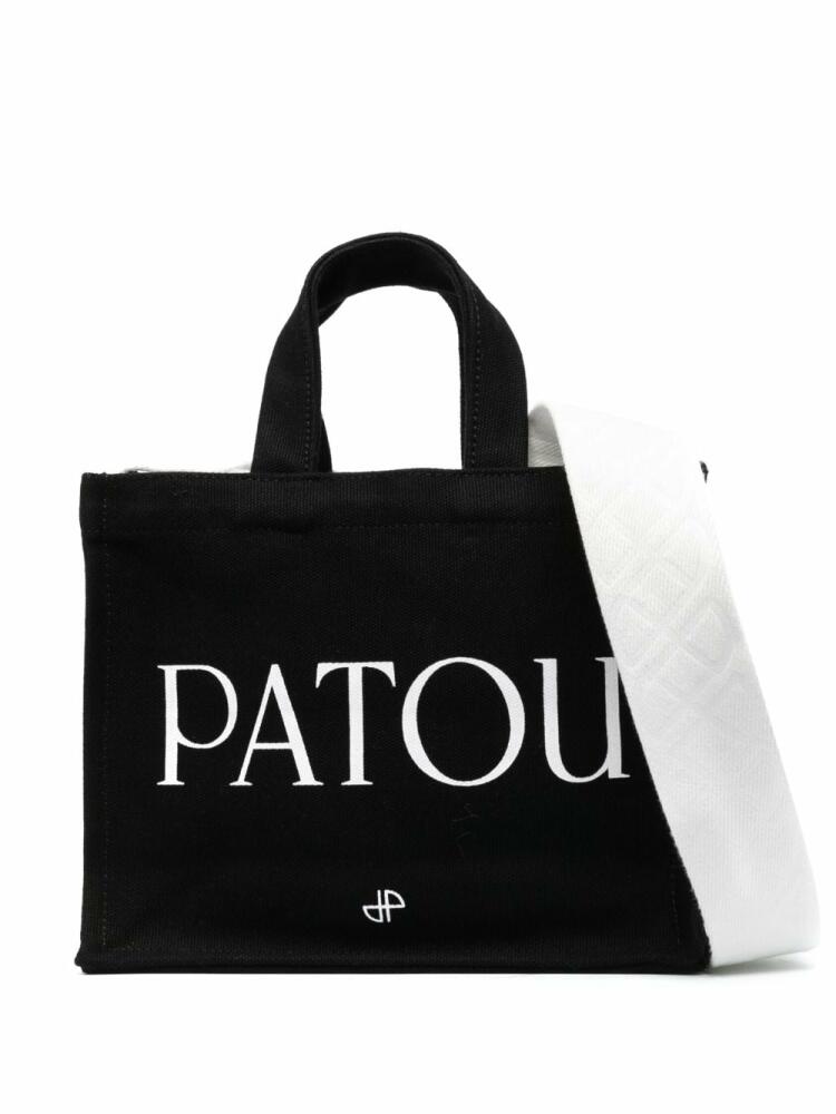 Patou small Patou canvas tote bag - Black Cover