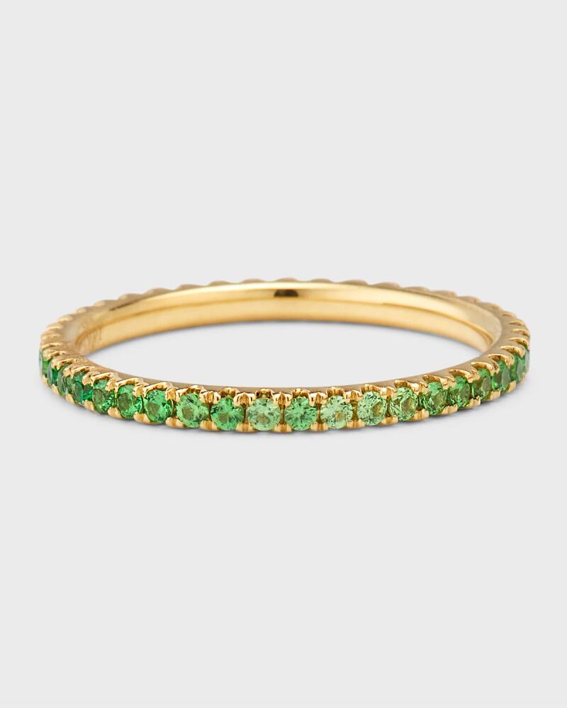 Lisa Nik Rainbow 18K Yellow Gold Ombre Tsavorite Band, Size 6 Cover