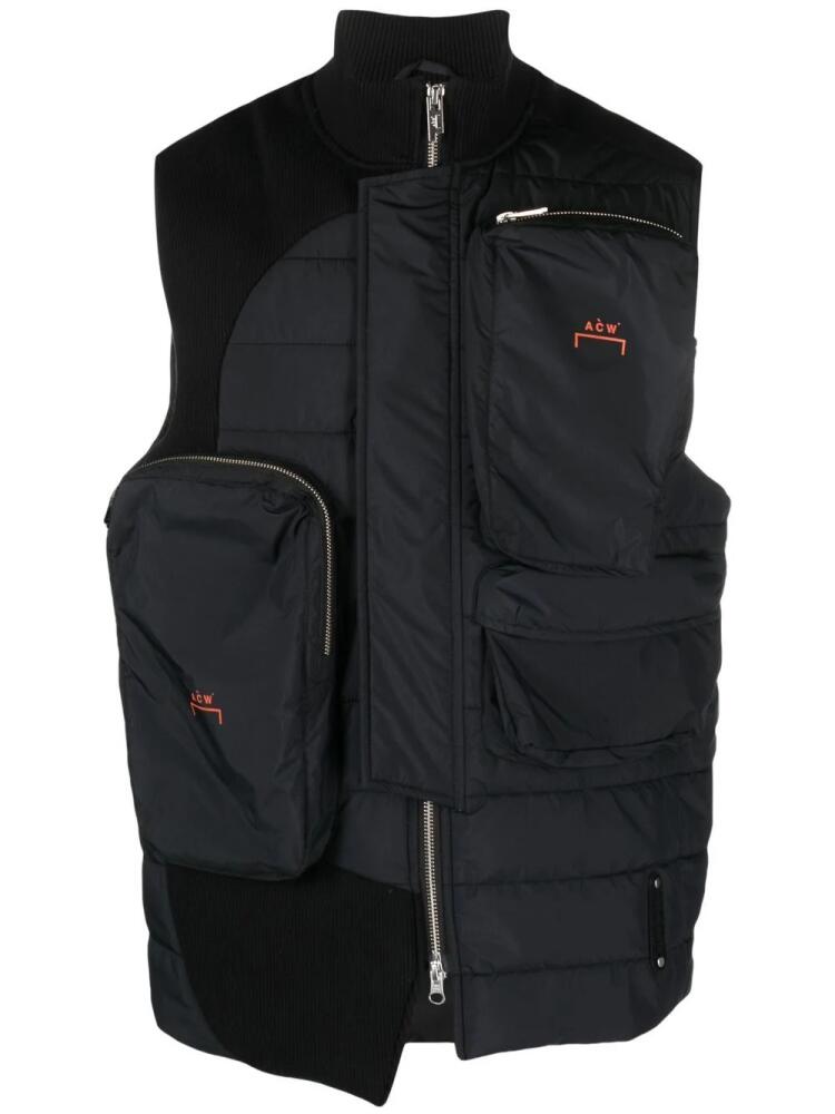 A-COLD-WALL* cargo pockets zipped gilet - Black Cover