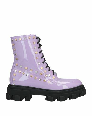 Chiara Ferragni Woman Ankle boots Lilac Textile fibers Cover