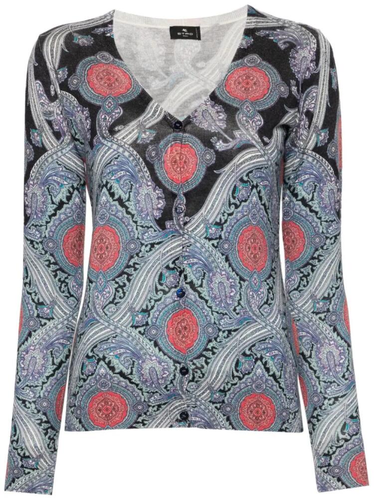 ETRO paisley-print cardigan - Blue Cover