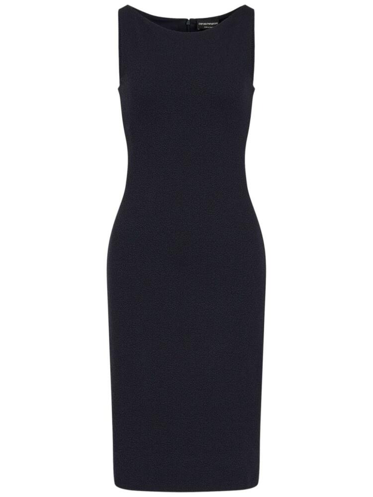 Emporio Armani jacquard sleeveless midi dress - Black Cover