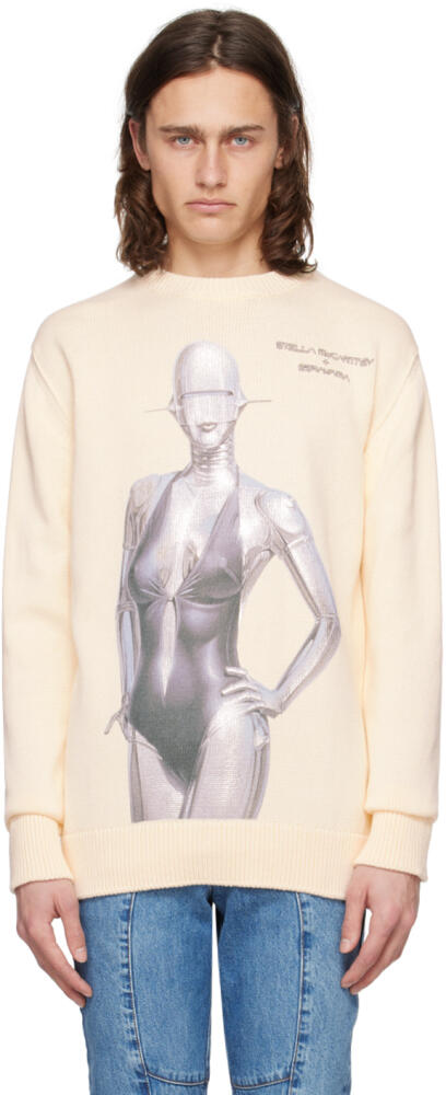 Stella McCartney Off-White Embroidered Sweater Cover