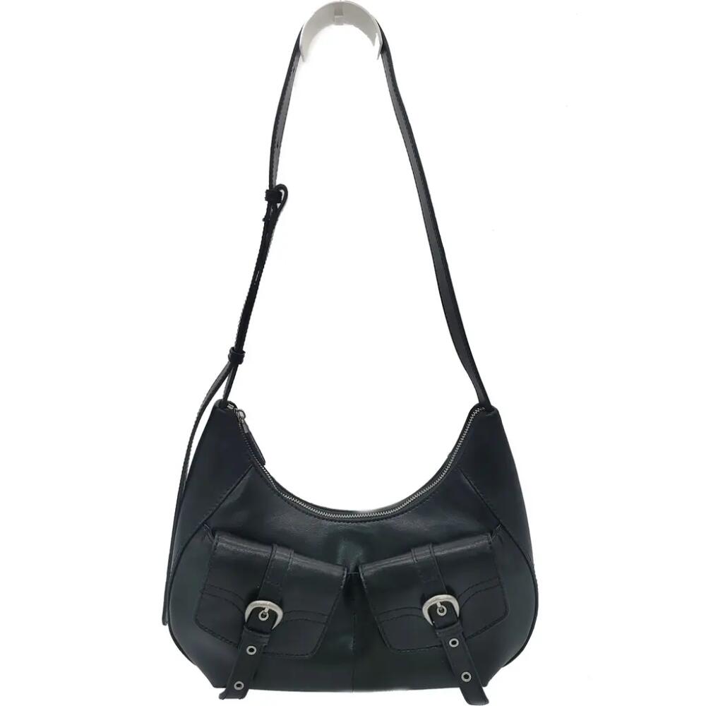 Oryany Rodeo Suede Shoulder Bag in Black Cover