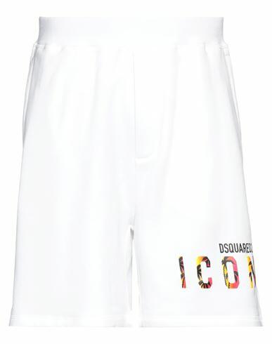 Dsquared2 Man Shorts & Bermuda Shorts White Cotton Cover