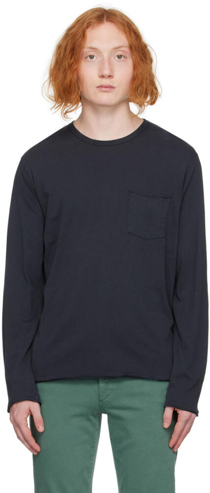 rag & bone Gray Miles Long Sleeve T-Shirt Cover