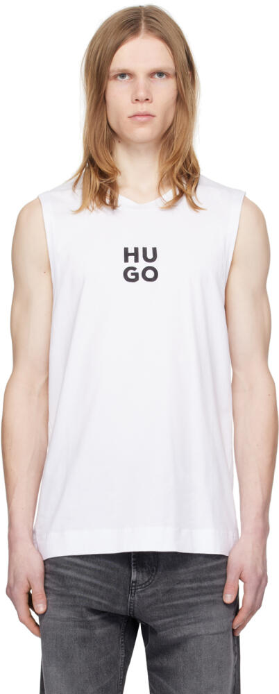 Hugo White Beach Tank Top Cover