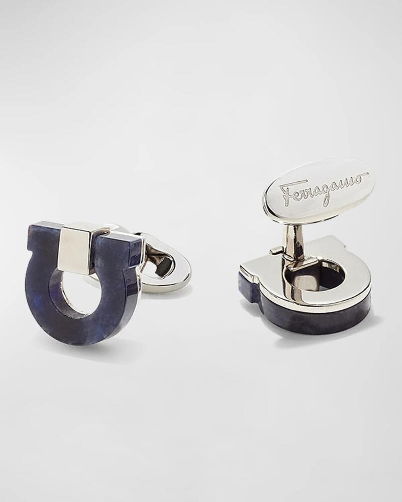 Ferragamo Men's Lapis Gancini Cufflinks Cover