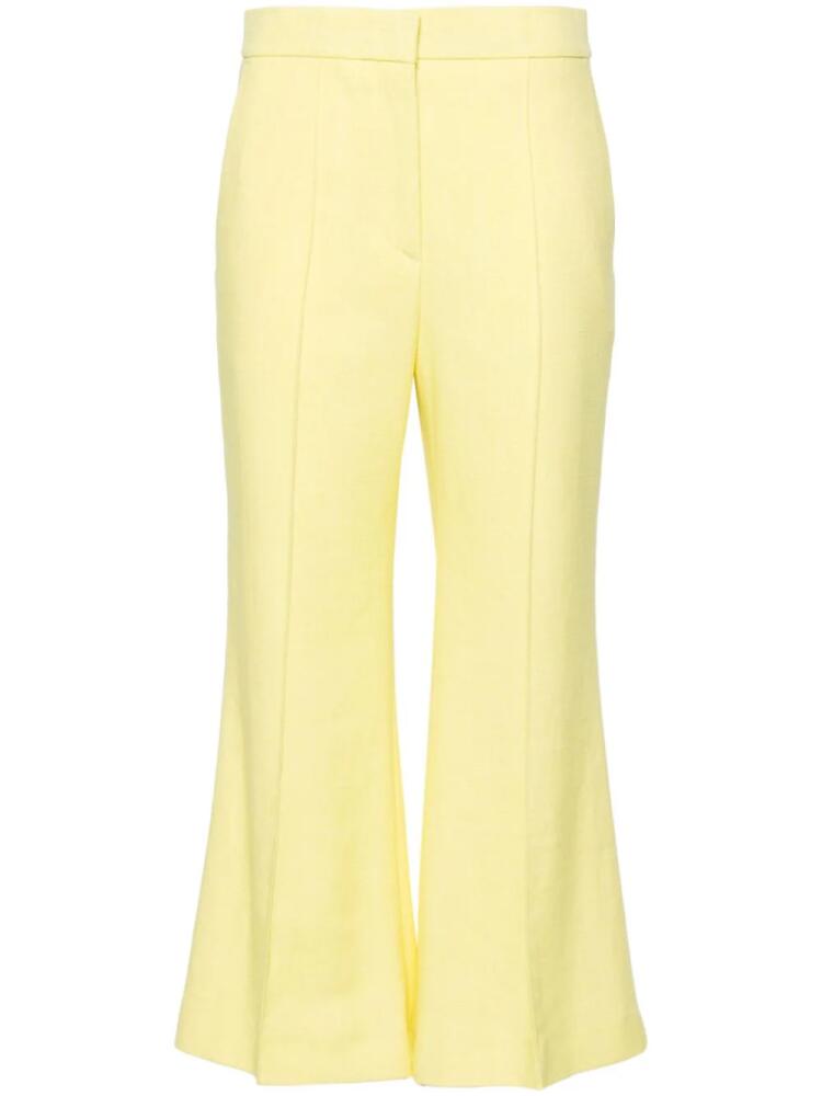 MSGM mid-rise cropped trousers - Yellow Cover