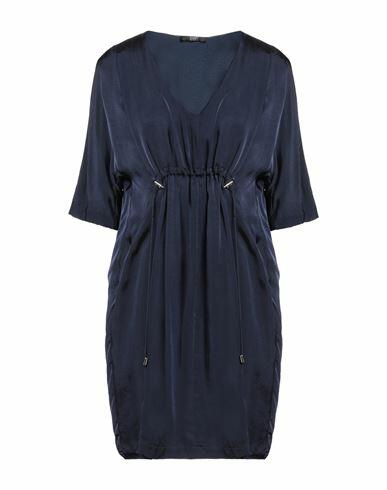 Seventy Sergio Tegon Woman Mini dress Midnight blue Viscose, Cupro Cover