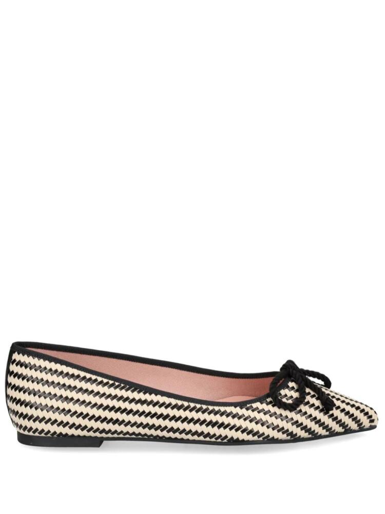 Pretty Ballerinas striped ballerina shoes - Black Cover